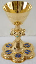 Solid silver gilt antique Belgian Gothic Chalice